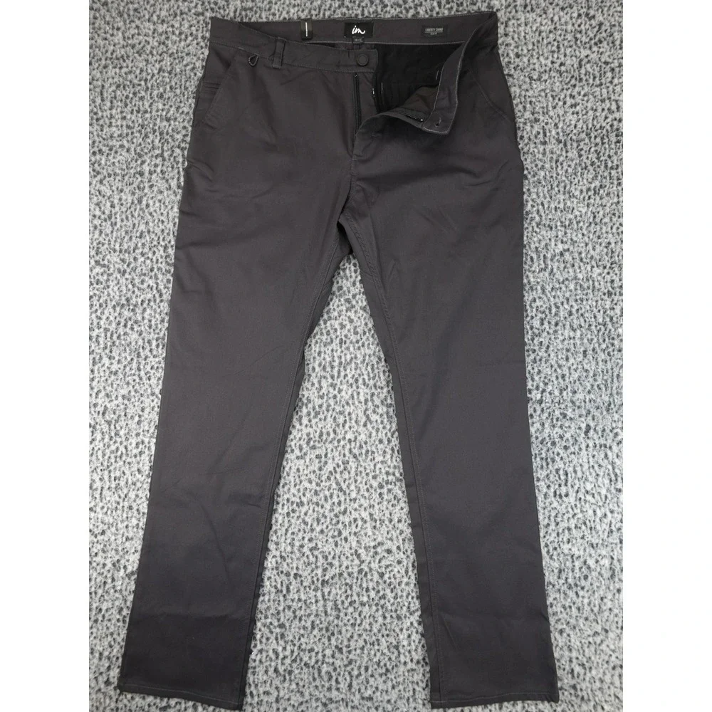Imperial Motion Liberty Chino Mens 38x32 Gray Slim Fit Trousers Skater W142